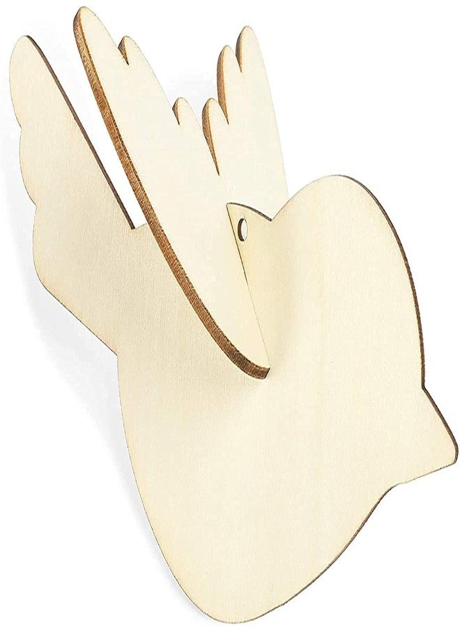 Cliths Pack of 10 Hanging Birds Unfinished 3D Wooden Birds Cutouts to Paint for DIY Crafts, Signs, Gift Tags, Home Decor Wood Cutout - Image 5